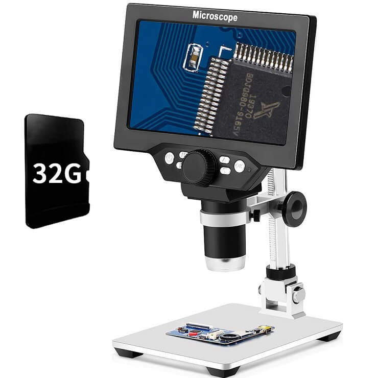 LCD 7 Inch Digital Microscope 1-1200X