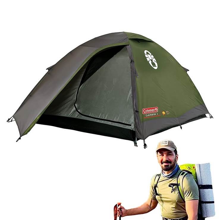Coleman Polyester Darwin 3 Person Camping Dome Tent