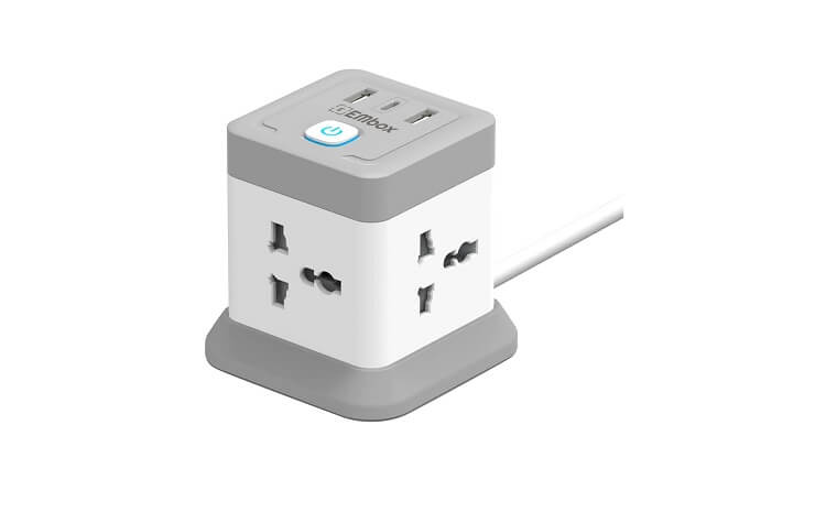 EMBOX Cube Extension Boards with USB Port with Universal Sockets