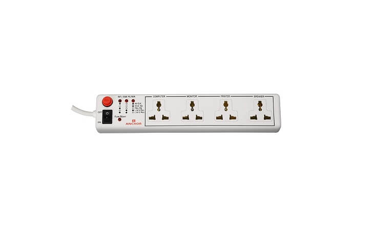 Anchor by Panasonic Spike Guard- 4 Universal Socket