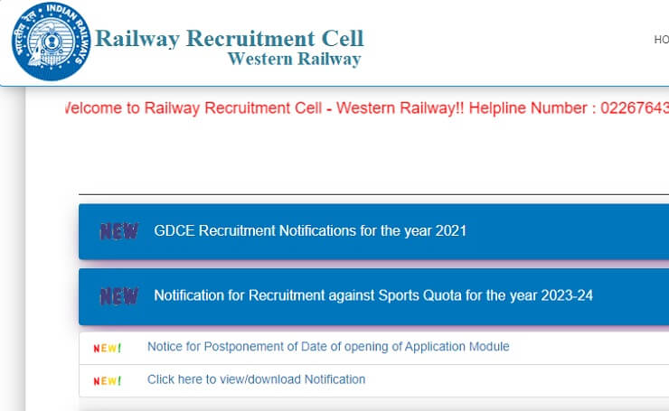 Western Railway Recruitment 2023